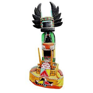 Hopi Katsina Native American Kachina Doll Crow Mother Angwusnasomtaka Pashano
